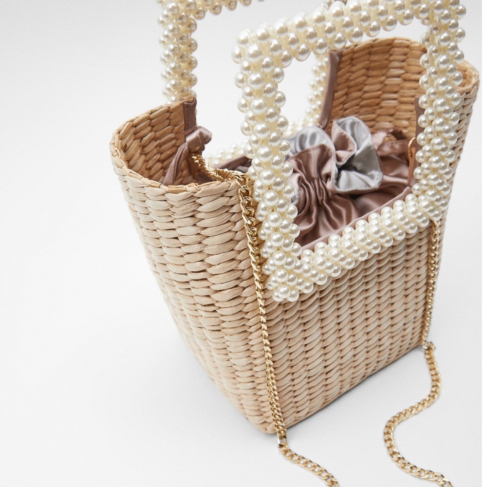 🧚‍♀️ZARA PEARL HANDLE BASKET BAG 🧚‍♀️ - Picture 6 of 6